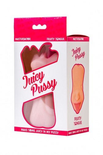Juicy Pussy - Fruity 舌頭雙屄自慰器 - 膚色 照片