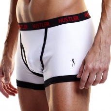Hustler - Logo Elastic Cotton Trunk - White - XL photo