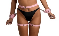 Strict - Bows Bondage Harness  - Pink - XL/2XL photo