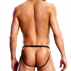 Blueline - Performance Microfiber Thong with Metal Rings - Black - L/XL photo