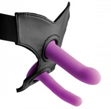 Strap U - 矽胶G点假阳具套装 2件装 - 紫色 照片