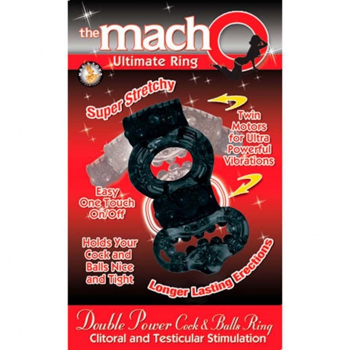 Doc Johnson - Mach Ultimate Vibro Ring - Black photo