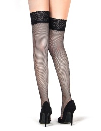 Ohyeah - Mesh Long Stockings - Black - Plus Size photo