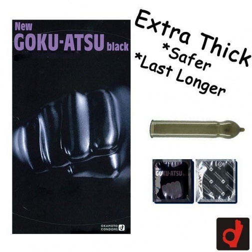 Okamoto - Goku Atsu Black Super Thick 12's Pack photo