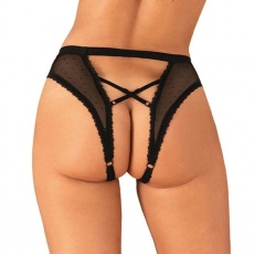 Obsessive - Mauress Crotchless Panties - Black - L/XL photo