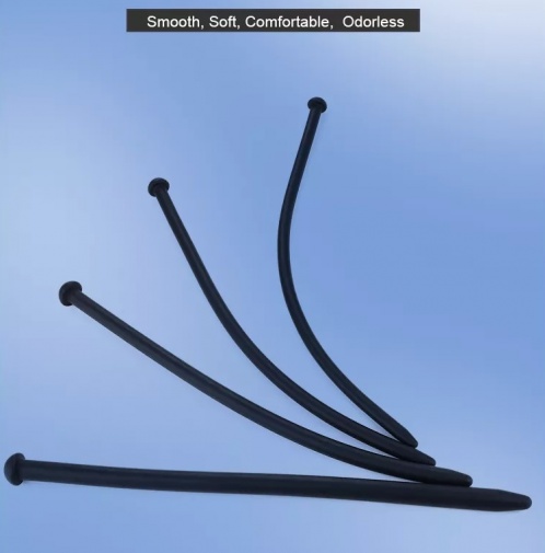 MT - Silicone Urethral Plug 7.5mm - Black photo