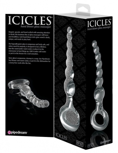 Icicles - 玻璃拉珠款后庭塞67号 - 透明 照片