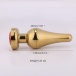 MT - Anal Plug 130x46mm - Golden/Red photo-5