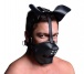 Master Series - Pup Puppy Play Hood Breathable Ball Gag - Black photo-3