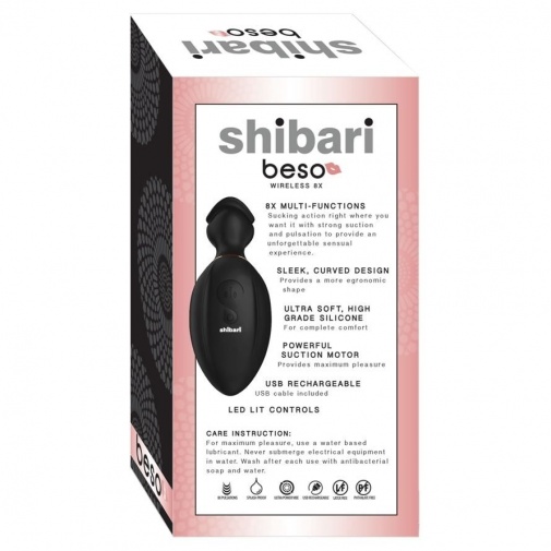 Shibari - Beso 無線陰蒂刺激器 - 黑色 照片