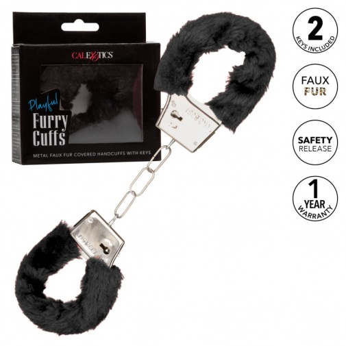 CEN - Playful Furry Cuffs - Black photo
