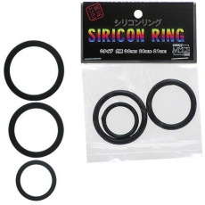 Mode Design - 3 Silicon Rings Set - Black photo