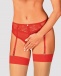 Obsessive - Dagmarie 吊袜带内裤 - 红色 - 加细码/细码 照片-3