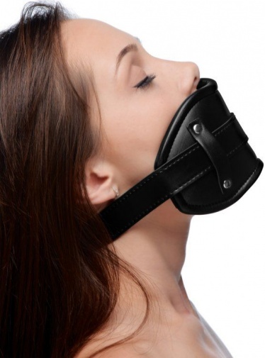 Strict - Cock Head Silicone Mouth Gag - Black photo