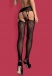 Obsessive - S206 Garter Stockings - Black - S/M/L photo-4