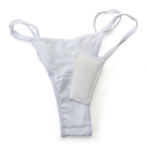 SSI - 無線遙控震蛋專用內褲 (不含震蛋) - 白色 照片