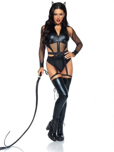 Leg Avenue - Criminal Kitty Costume - Black - M photo