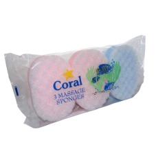Coral - Massage Sponges 3's Pack photo
