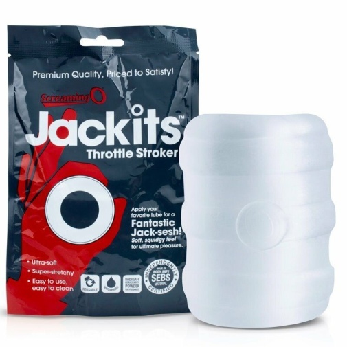 The Screaming O - Jackits Throttle Soft Stroker - Clear photo