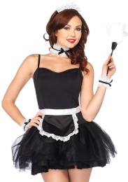Leg Avenue - French Maid Costume Kit 4pcs - Black photo