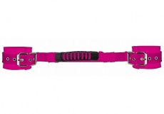 Shots - Adjustable Leather Handcuffs - Pink photo