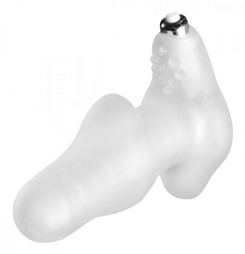 Frisky - Fill Her Up Vibrating Love Tunnel with Clit Stimulator - White photo