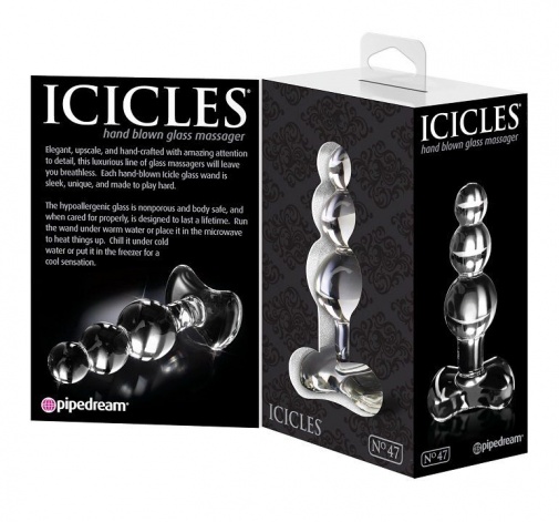 Icicles - 三重玻璃後庭按摩器47號 - 透明 照片