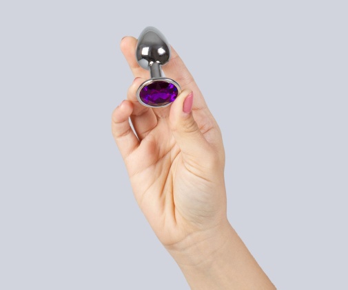 Secret Play - 金屬後庭肛塞 細碼 - 紫色 照片