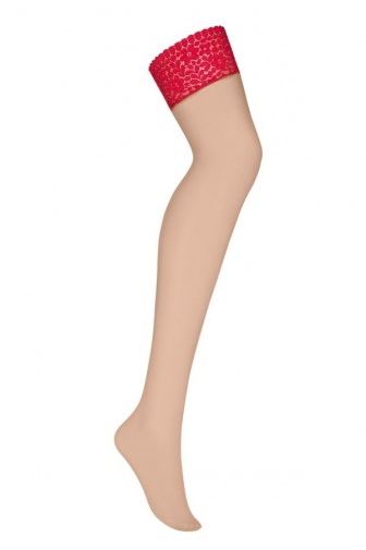 Obsessive - Jolierose Stockings - Red - S/M photo