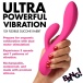 Bang! - 10X Flexible Rabbit Vibrator - Pink photo-3