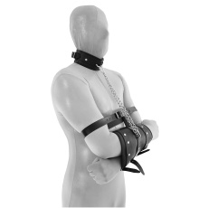 Kiotos - Double Leather Handcuffs w Collar 照片