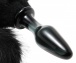 Tailz - Midnight Fox Glass Plug with Tail - Black photo-2