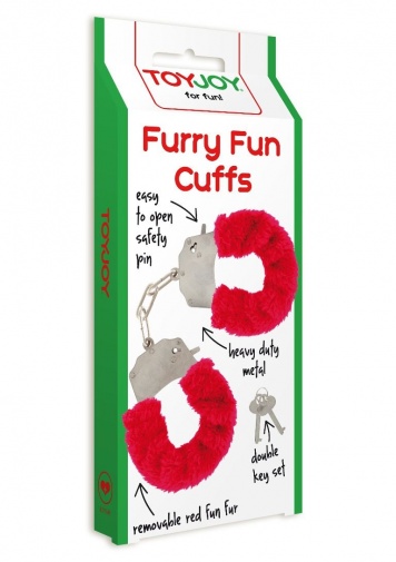 ToyJoy - Furry Fun Cuffs - Red photo