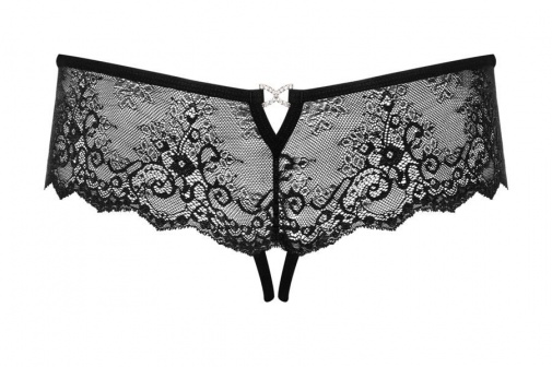 Obsessive - Merossa Crotchless Panties - Black - L/XL photo