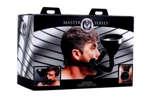 Master Series - 廁所極端漏斗型口塞 - 黑色 照片