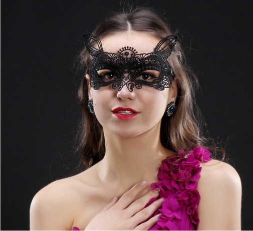 SB - 蕾絲貓眼罩 - 黑色 照片