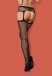 Obsessive - S232 Garter Stockings - Black - S/M/L photo-4