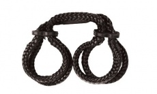 Frisky - 綿繩手銬 - 黑色 照片