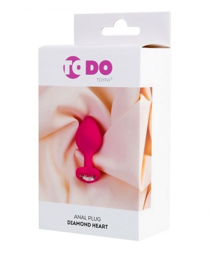 ToDo - 心型鑽石後庭塞 中碼 - 粉紅色 照片