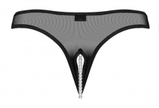 Underneath - Jade Crotchless Thong - Black - S/M photo