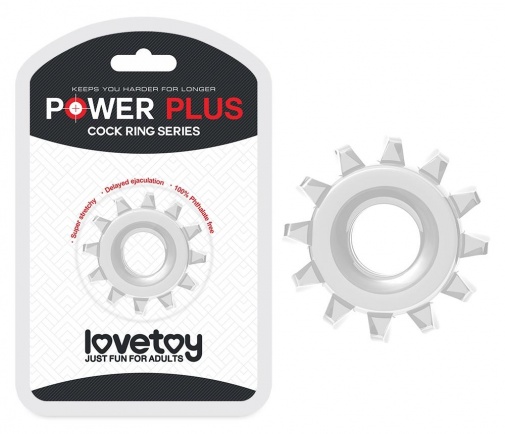 Lovetoy - Power Plus 阴茎环 4.5cm - 透明 照片
