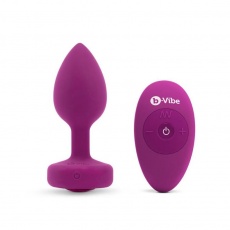 B-Vibe - 遥控震动宝石后庭塞 S/M - 紫红色 照片