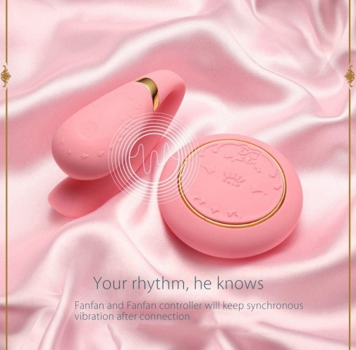 Zalo - Fanfan情侶套裝振動器 - 粉紅色 照片