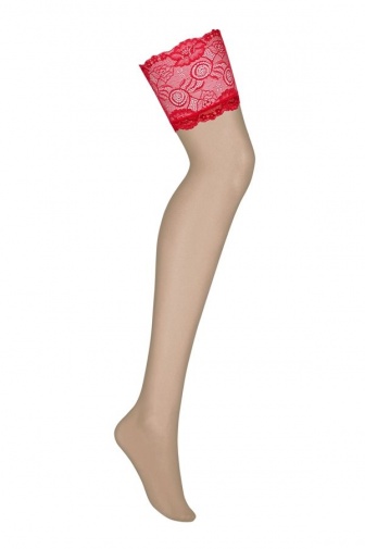 Obsessive - Secred Stockings - Red - L/XL photo