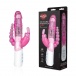 Hustler - Slim Double Penetration Rabbit with Vibrating Anal Beads - Pink photo