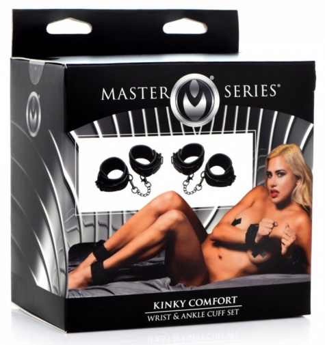 Master Series - Kinky Comfort Cuffs Set - Black photo