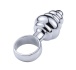 MT - Tiny Spiral Butt Plug w Ring - Silver 照片-3