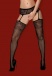 Obsessive - S225 Garter Stockings - Black - S/M/L photo-3