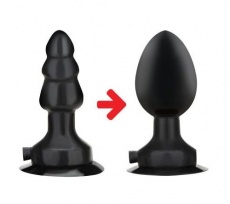 Lux Fetish - 4'' Inflatable Vibrating Butt Plug w/Suction Base 照片