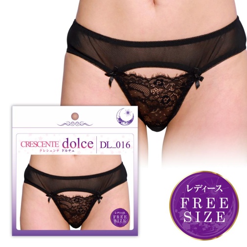 Crescente - Dolce Open Panties DL_016 - Black photo